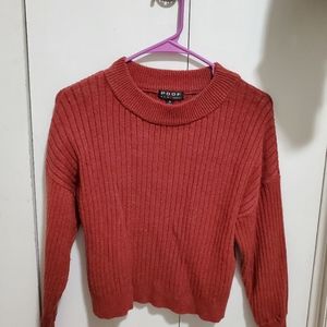 Cropped Rust Colored Sweater